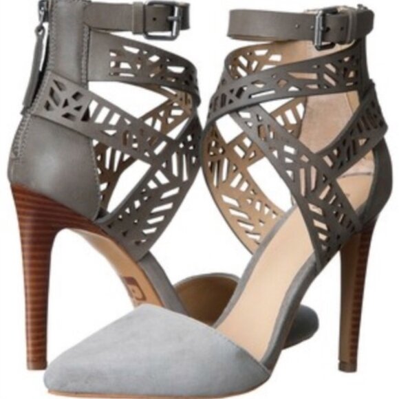 Joe's Jeans Grey Suede Heels - Picture 1 of 3